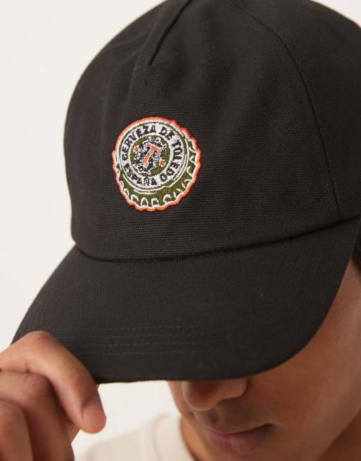 ASOS DESIGN baseball cap with embroidery in black | ASOS