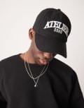 [ASOS DESIGN] ASOS DESIGN baseball cap with graphic in black No Size BLACK