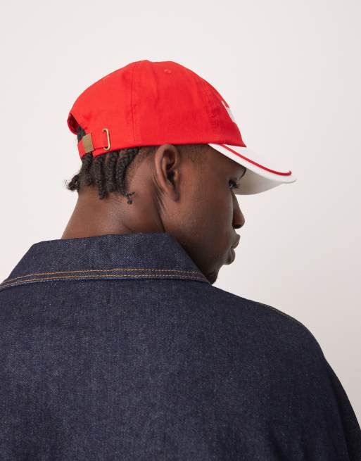 ASOS DESIGN baseball cap with graphic in red and white | ASOS