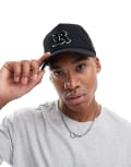 [ASOS DESIGN] ASOS DESIGN baseball cap with letter patch in black No Size BLACK