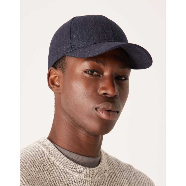 ASOS DESIGN baseball cap with stripes in navy | ASOS