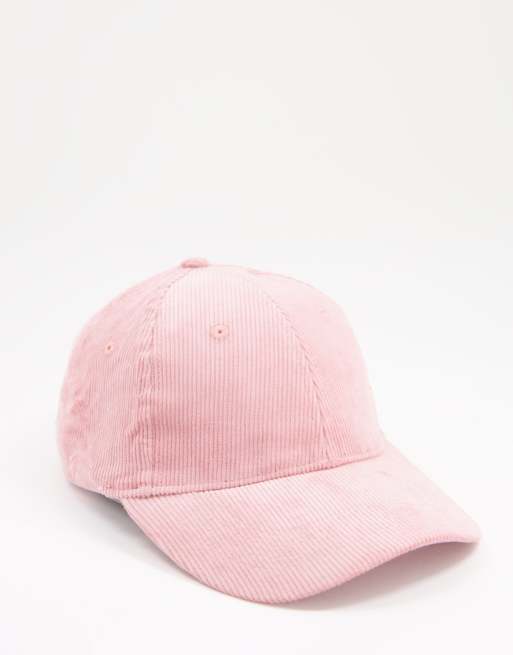 ASOS DESIGN - Baseball-kasket i lyserød fløjl