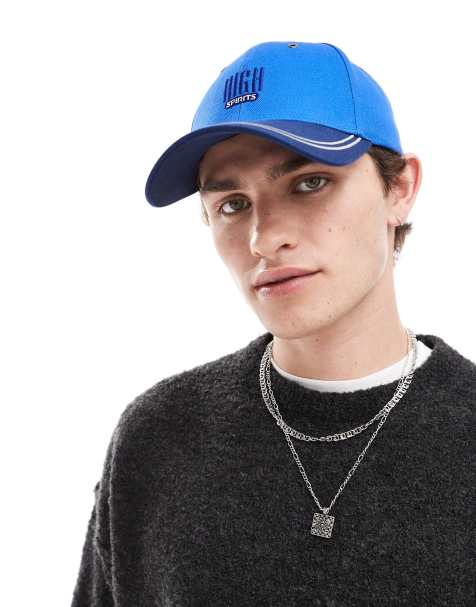 ASOS DESIGN – Baseballkappe in Blau mit Stickerei - view 1