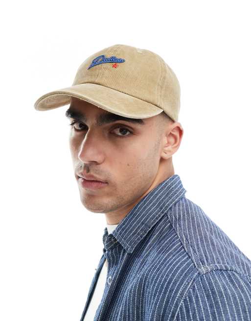 ASOS DESIGN – Baseballkappe in Khaki mit Motiv