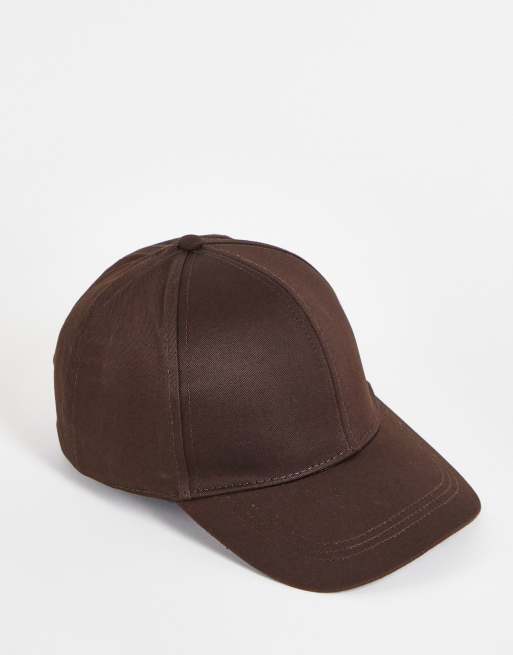 ASOS DESIGN – Baseballkappe in Schokoladenbraun