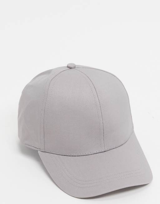 ASOS DESIGN - Baseballpet in grijs