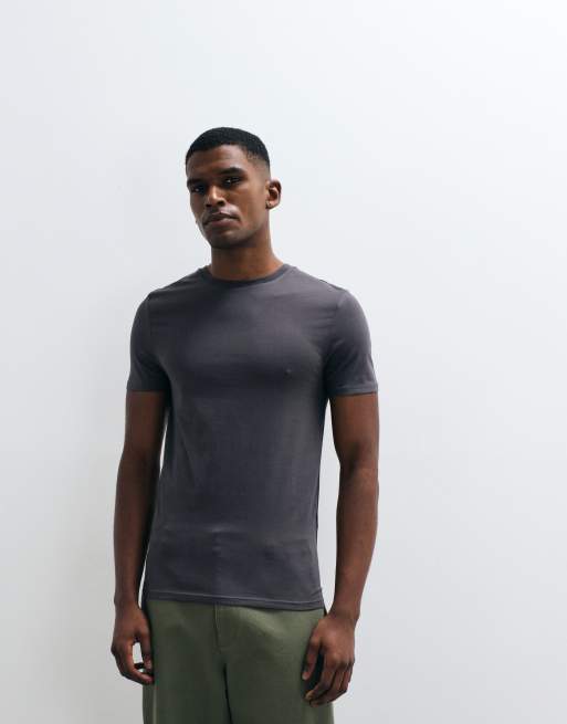 ASOS DESIGN – Basic – Grafitowy T-shirt o kroju podkreślającym sylwetkę, 2 z 5