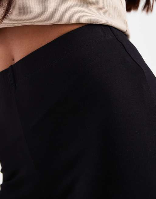 ASOS DESIGN basic jersy leggings in black, 2 of 5