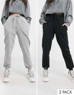 black basic joggers