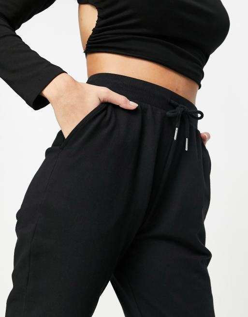 ASOS DESIGN Petite basic sweatpants in black - BLACK