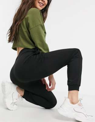 ASOS DESIGN basic jogger with tie-Black