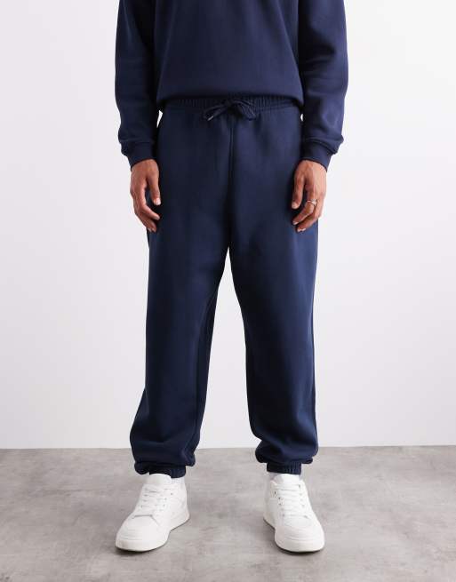 ASOS DESIGN – Basic-Jogginghose in Marineblau mit Oversize-Passform , 2 von 6