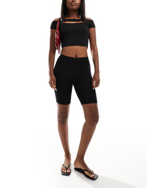 Nike legging shorts in black with mini swoosh, ASOS