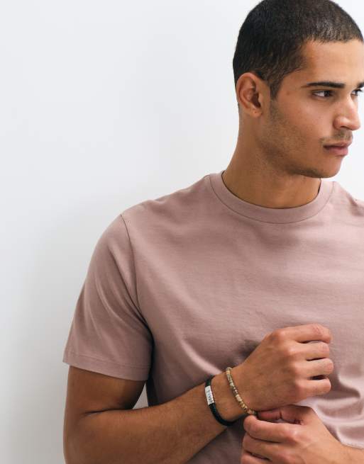 ASOS DESIGN - Basic muscle-fit T-shirt in bruin, 3 van 5