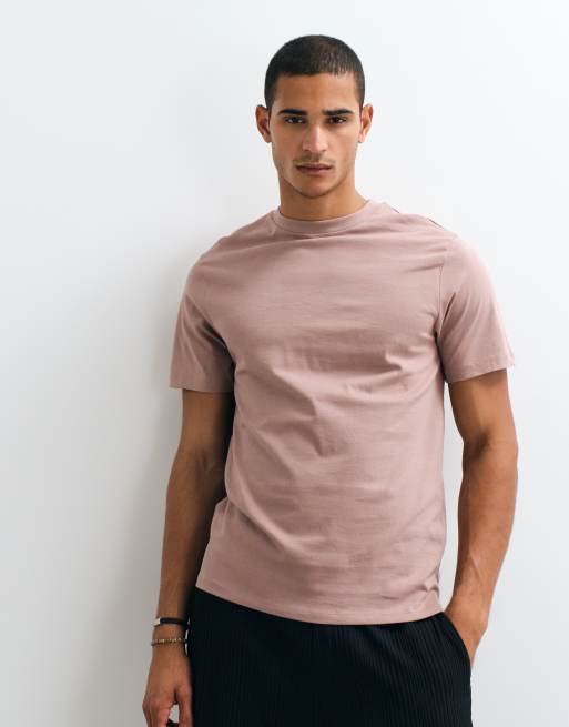 ASOS DESIGN - Basic muscle-fit T-shirt in bruin, 5 van 5