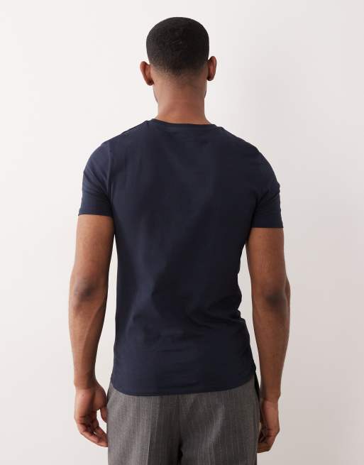 ASOS DESIGN - Basic muscle fit T-shirt in marineblauw, 5 van 5