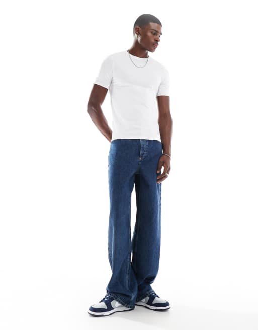 ASOS DESIGN - Basic muscle fit T-shirt in wit, 3 van 4