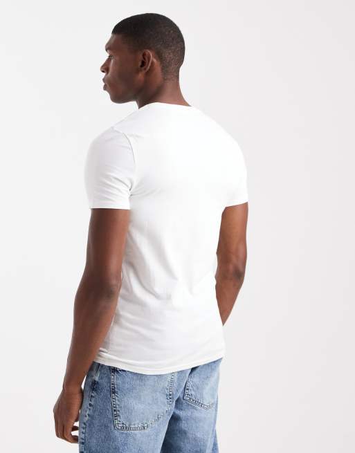 ASOS DESIGN - Basic muscle fit T-shirt in wit, 3 van 5
