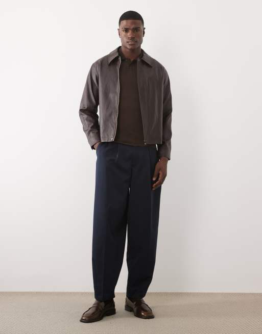 ASOS DESIGN – Basic-Muskelshirt in Braun mit Polokragen, 4 von 5