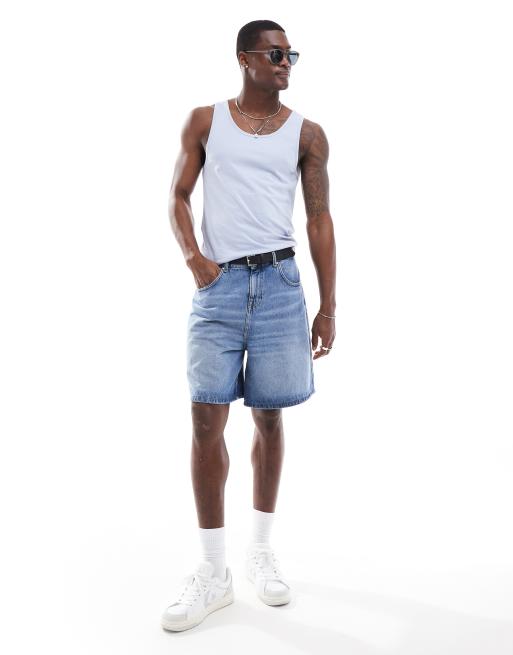 ASOS DESIGN – Basic-Muskelshirt in Hellblau  , 3 von 4