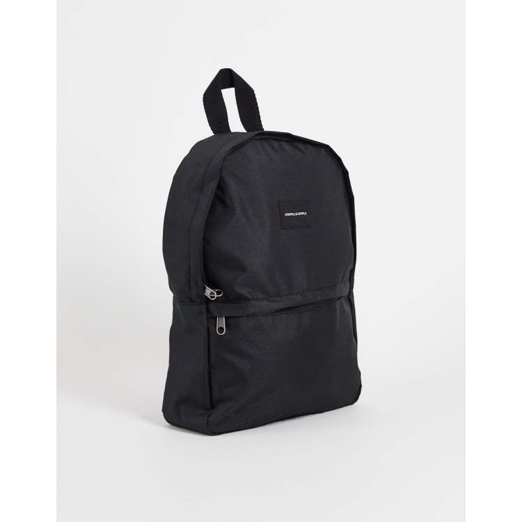 Black cheap fabric backpack