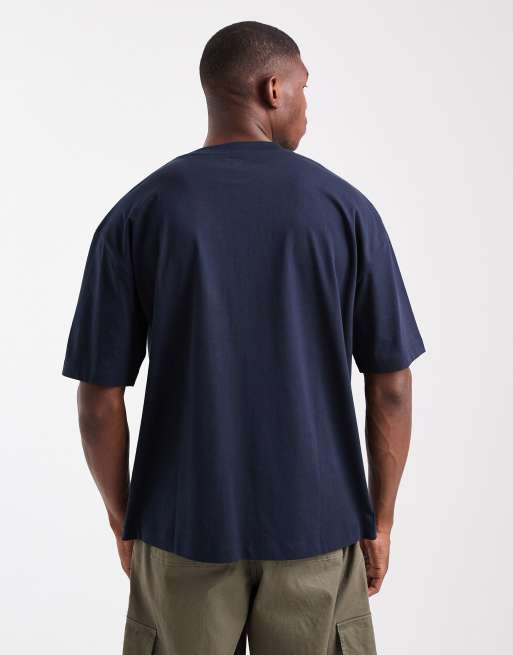 ASOS DESIGN - Basic - Ooversized T-shirt in marineblauw, 3 van 5