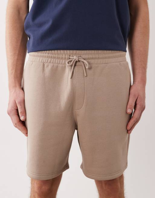 ASOS DESIGN - Basic oversized halflange shorts van jersey in beige, 4 van 5