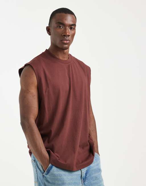 ASOS DESIGN - Basic - Oversized hemd in bruin, 3 van 5