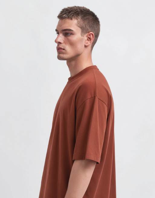 ASOS DESIGN - Basic oversized T-shirt in bruin, 10 van 10