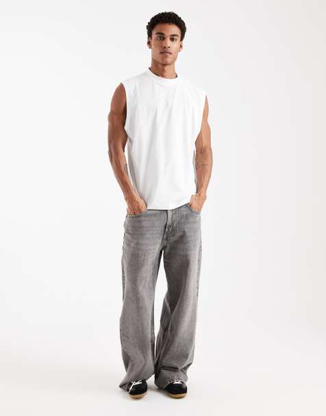 ASOS DESIGN - Basic oversized tanktop in wit - view 1