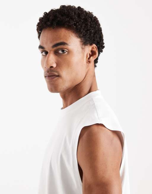ASOS DESIGN - Basic oversized tanktop in wit, 4 van 5