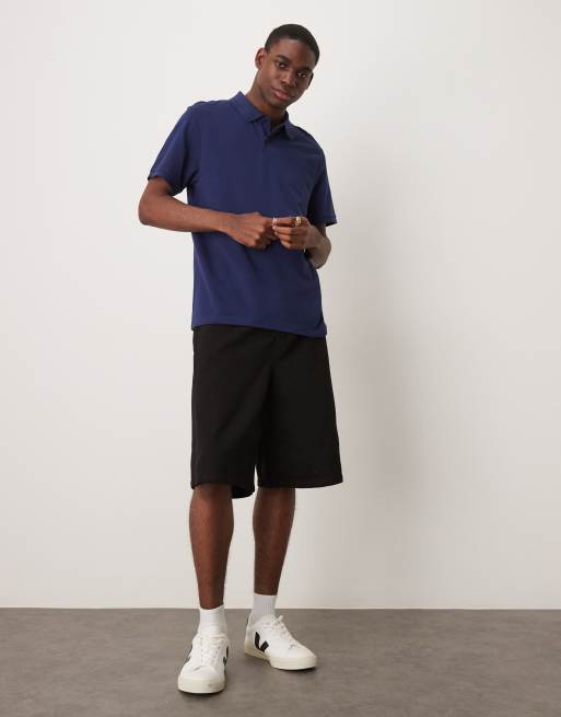 ASOS DESIGN – Basic-Polohemd aus Pikee in Blau, 2 von 4
