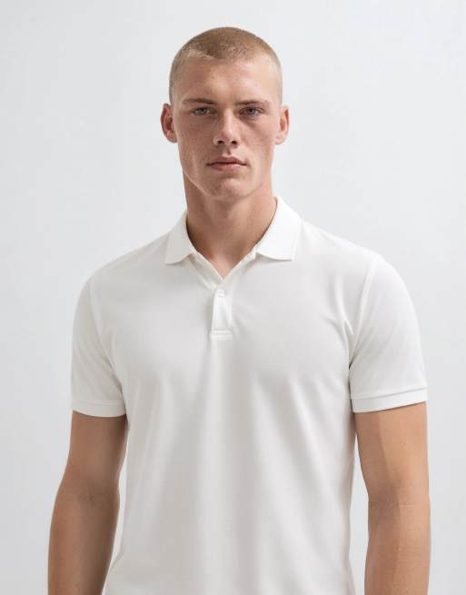 ASOS DESIGN – Basic-Polohemd aus Pikee in Weiß mit Regular-Fit-Schnitt, 8 von 10