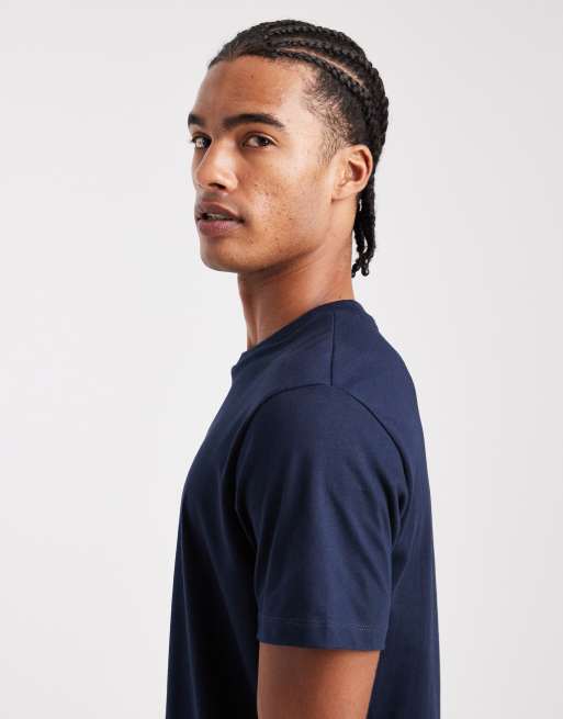 ASOS DESIGN - Basic Regular-fit T-shirt in marineblauw  , 4 van 5