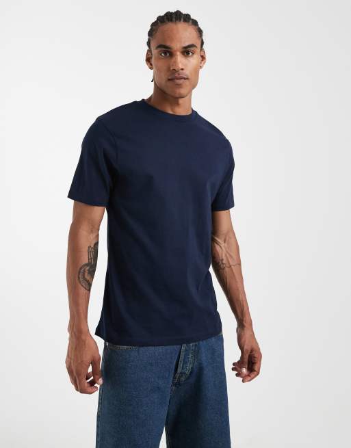 ASOS DESIGN - Basic Regular-fit T-shirt in marineblauw, 3 van 5