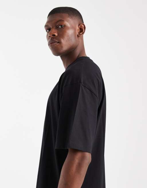 ASOS DESIGN - Basic - Set van 2 oversized T-shirts in zwart, 4 van 5