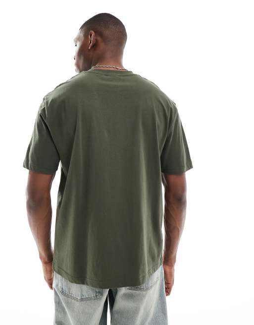 ASOS DESIGN - Basic - Set van 2 ruimvallende T-shirts in groen en stone   , 4 van 4
