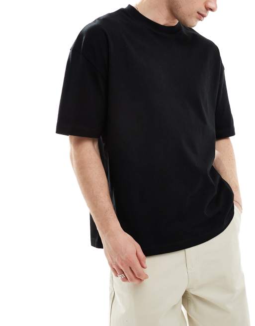 ASOS DESIGN - Basic - Set van 3 oversized T-shirts met ronde hals in zwart, wit en gemêleerd grijs, 2 van 4