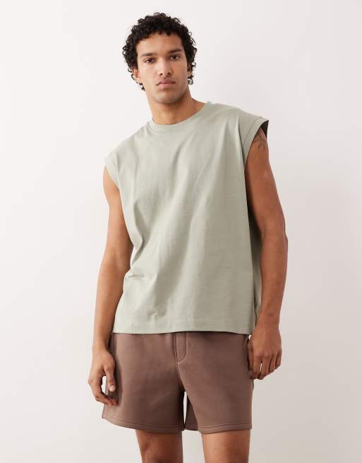 ASOS DESIGN – Basic-Shorts aus Jersey in Braun mit Oversize-Schnitt, 3 von 5
