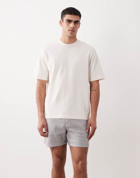 ASOS DESIGN – Basic-Slim-Fit-Shorts aus Jersey in meliertem Grau - view 1