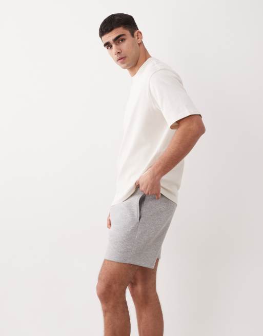 ASOS DESIGN – Basic-Slim-Fit-Shorts aus Jersey in meliertem Grau, 3 von 5