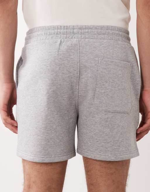 ASOS DESIGN – Basic-Slim-Fit-Shorts aus Jersey in meliertem Grau, 4 von 5