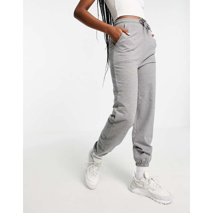 Bershka basic jersey sweatpants in black