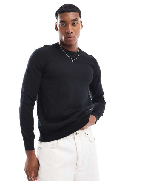 ASOS DESIGN – Basic-Strickpullover in Schwarz - view 1