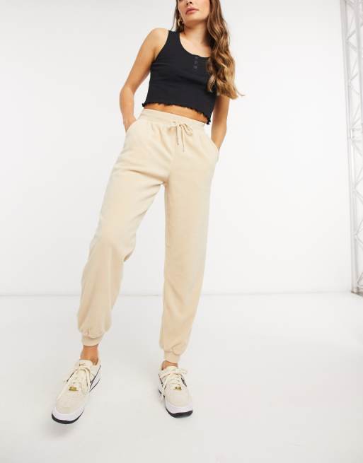 Cream store track pants