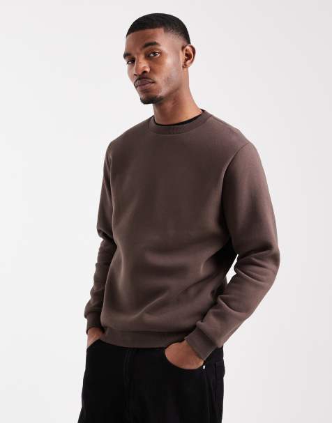 ASOS DESIGN – Basic-Sweatshirt in Braun - view 1
