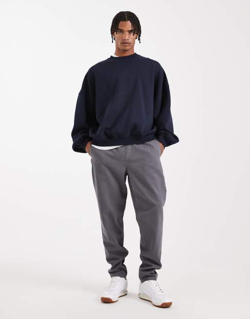 ASOS DESIGN – Basic-Sweatshirt in Marineblau mit Super-Oversize-Schnitt , 2 von 5