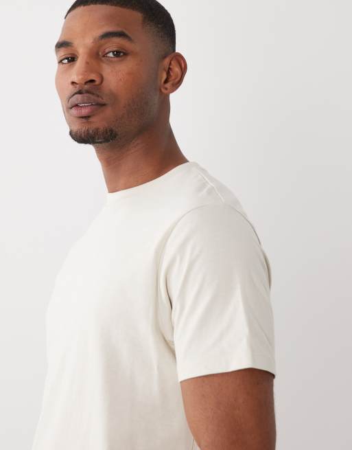 ASOS DESIGN – Basic-T-Shirt in Beige mit Regular-Fit-Schnitt, 4 von 5