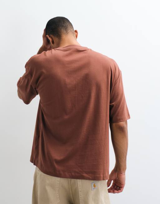 ASOS DESIGN – Basic-T-Shirt in Braun mit Oversize-Schnitt, 4 von 10