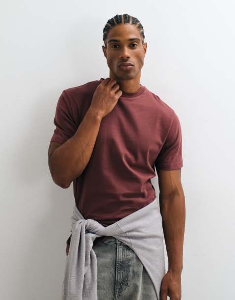 ASOS DESIGN – Basic-T-Shirt in Braun mit Regular-Fit-Schnitt - view 1